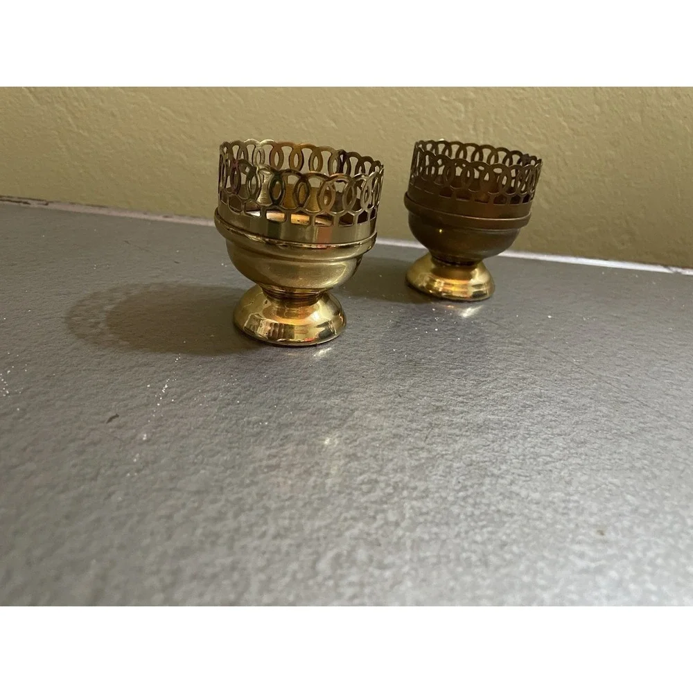 Set of 2 Copper Candle Holder Vintage Solid  Coppercraft Guild Vtg